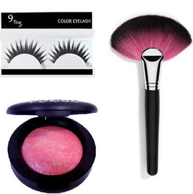 

9 to 5 Eyelashes with makeup brush & mineralize blusher(Set of 3)