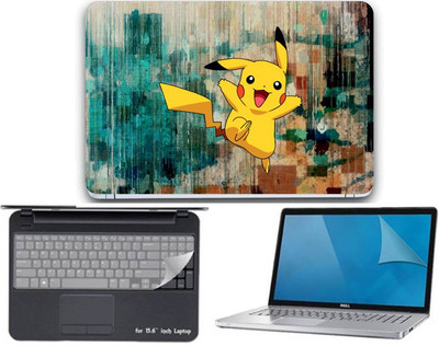 

Gallery 83 ® Pokemon (Pikachu) wallpaper 3 in 1 combo pack with laptop skin sticker decal, key guard, Screen protector all are laptop 15.6 inch Combo Set 3418 vinyl Laptop Decal 15.6 Combo Set