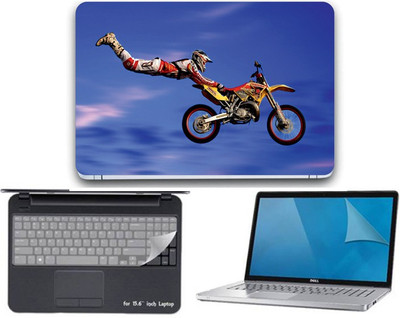GALLERY 83 bike sport wallpaper 3 in 1 combo pack with laptop skin sticker decal, key guard, Screen protector all are laptop 15.6 inch Combo Set 3339 vinyl Laptop Decal 15.6 Combo Set