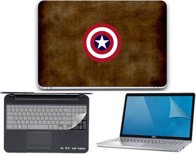 

Gallery 83 camptain america shield wallpaper 3 in 1 combo pack with laptop skin sticker decal, key guard, Screen protector all are laptop 15.6 inch Combo Set 3402 vinyl Laptop Decal 15.6 Combo Set