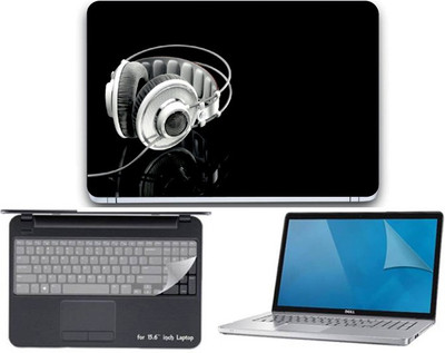 

Gallery 83 headfone wallpaper 3 in 1 combo pack with laptop skin sticker decal, key guard, Screen protector all are laptop 15.6 inch Combo Set 3482 vinyl Laptop Decal 15.6 Combo Set