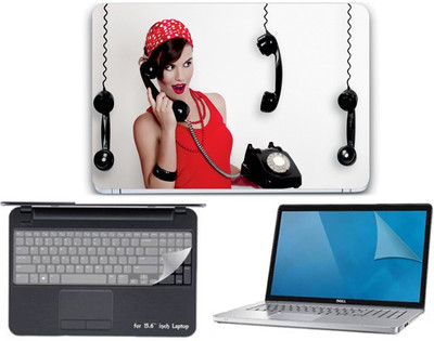 

Gallery 83 telephone wallpaper 3 in 1 combo pack with laptop skin sticker decal, key guard, Screen protector all are laptop 15.6 inch Combo Set 3534 vinyl Laptop Decal 15.6 Combo Set