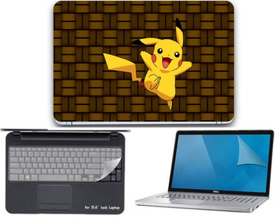 

Gallery 83 Pokemon (Pikachu) wallpaper 3 in 1 combo pack with laptop skin sticker decal, key guard, Screen protector all are laptop 15.6 inch Combo Set 3419 vinyl Laptop Decal 15.6 Combo Set