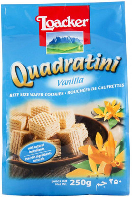 

Loacker Quadratini Vanilla Bite Size Wafer Cookies - 250g(250 g)