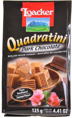 

Loacker Quadratini Dark Chocolate Bite Size Wafer Cookies - 125g(125 g)