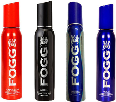 

Park Avenue ROYAL DEODORANT 120 ML+MARCO DEODORANT 120 ML+NAPOLEON DEODORANT 120 ML+ENERGY DEODORANT 120 ML Deodorant Spray - For Men & Women(120 ml, Pack of 4)