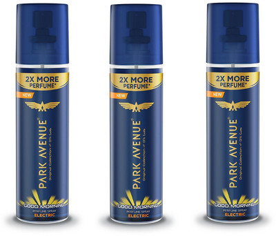 

Park Avenue Good Morning Electric Original Collection Perfume Spray 150ML Each (Pack of 3) Perfume Body Spray - For Men & Women(450 ml, Pack of 3)