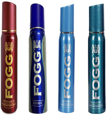 

Fogg MAJESTIC DEODORANT 120 ML+1 IMPERIAL DEODORANT 120 ML+1 MONARCH DEODORANT 120 ML+ ENERGY DEODORANT 120 ML Deodorant Spray - For Men & Women(120 ml, Pack of 4)
