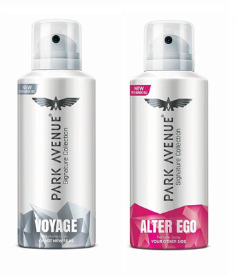 

Park Avenue Voyage and Alter Ego Signature Collection Body Spray 130ML Each (Pack of 2) Body Spray - For Men & Women(260 ml, Pack of 2)