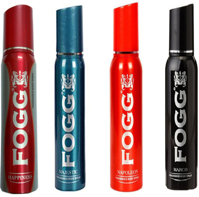 

Fogg MARCO DEODORANT 120 ML+ NAPOLEON DEODORANT 120 ML+ MAJESTIC DEODORANT 120 ML+ HAPPINESS DEODORANT 120 ML Deodorant Spray - For Men & Women(120 ml, Pack of 4)