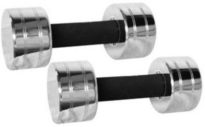 

VARDAAN 2kg X 2pcs Steel Pair Fixed Weight Dumbbell(3 kg), Chrome