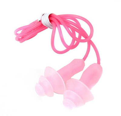 

QUINERGYS ® Draught Pink - Waterproof Silicone Ear Plugs Corded Reusable Tree-Shape Comfortable Earplugs for Swimming, Sleeping, Reading, bathing Ear Plug(Pink)