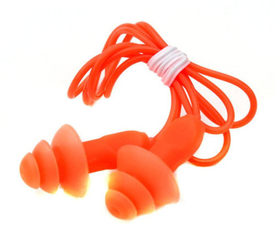 

QUINERGYS ® Amaranth - Silicone Earplugs Swimmers Soft and Flexible Gel Corded String Ear Plugs for Swimming Ear Plug(Orange)