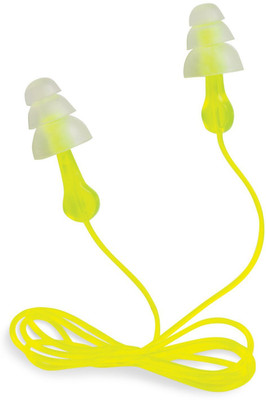 

QUINERGYS ® Safety Green - Sport Tri-Flange Corded Reusable Earplugs Ear Plug(Green)
