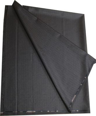 

Kundan Viscose Checkered Trouser Fabric(Un-stitched, Navy