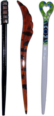 

PARROT Combo of Multi Color Juda Sticks Bun Stick(Multicolor)
