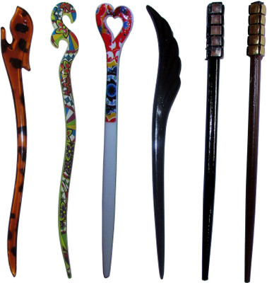 

G.T Combo of Multi Color Juda Sticks Bun Stick(Multicolor)