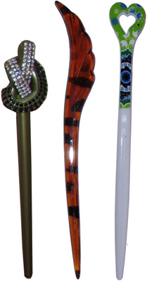 

PAHACHANYII Combo of Multi Color Juda Sticks Bun Stick(Multicolor)