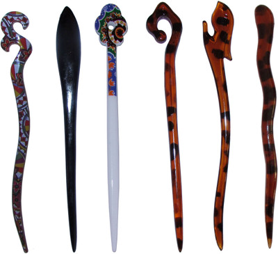 

Shinchan Combo of Multi Color Juda Sticks Bun Stick(Multicolor)