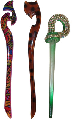 

JEEP Combo of Multi Color Juda Sticks Bun Stick(Multicolor)
