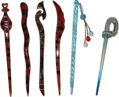 

Hash Combo of Multi Color Juda Sticks Bun Stick(Multicolor)