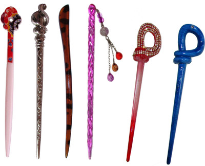 

DIVYA Combo of Multi Color Juda Sticks Bun Stick(Multicolor)