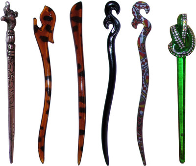 

DIVA Combo of Multi Color Juda Sticks Bun Stick(Multicolor)
