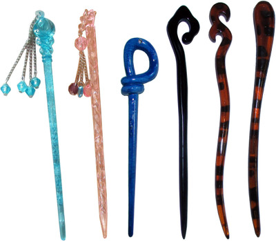

ROOPPA Combo of Multi Color Juda Sticks Bun Stick(Multicolor)