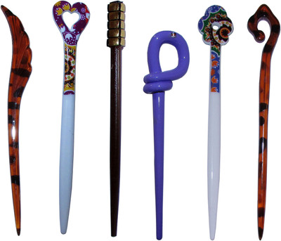 

BULK Combo of Multi Color Juda Sticks Bun Stick(Multicolor)