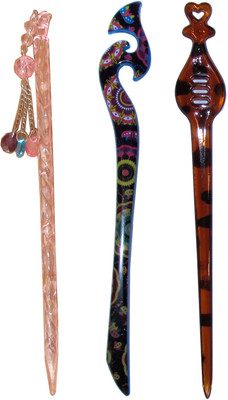 

DEEPI Combo of Multi Color Juda Sticks Bun Stick(Multicolor)