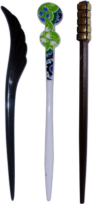 

GRAH Combo of Multi Color Juda Sticks Bun Stick(Multicolor)