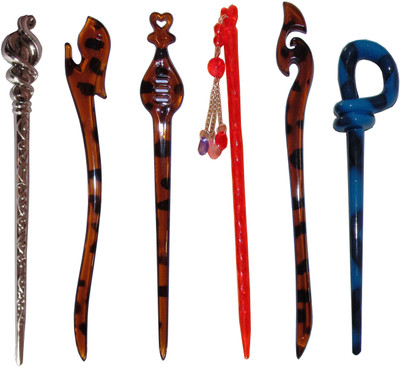 

RAKSH Combo of Multi Color Juda Sticks Bun Stick(Multicolor)