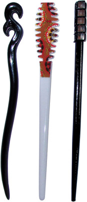 

GURUKUL Combo of Multi Color Juda Sticks Bun Stick(Multicolor)