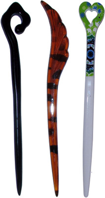 

SHABD Combo of Multi Color Juda Sticks Bun Stick(Multicolor)