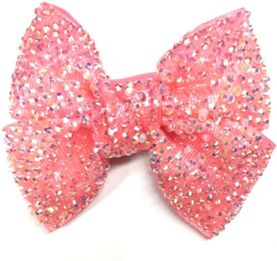 

LOOK NEW Dark Pink All Sequin Shiny Hair Bow Clip Hair Clip(Pink)