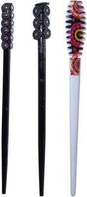 

DEEPI Combo of Multi Color Juda Sticks Bun Stick(Multicolor)