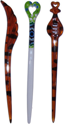 

SHABD Combo of Multi Color Juda Sticks Bun Stick(Multicolor)