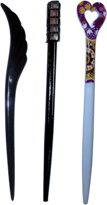 

GRAVY Combo of Multi Color Juda Sticks Bun Stick(Multicolor)