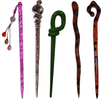 

Shinchan Combo of Multi Color Juda Sticks Bun Stick(Multicolor)