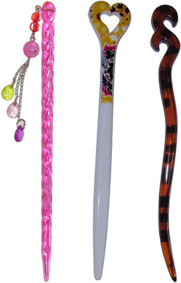 

RUUP Combo of Multi Color Juda Sticks Bun Stick(Multicolor)