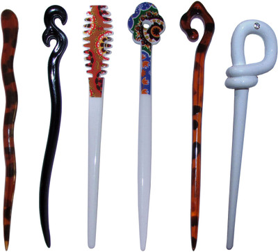 

RAKSH Combo of Multi Color Juda Sticks Bun Stick(Multicolor)