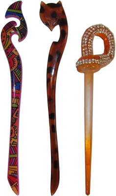 

ROTII Combo of Multi Color Juda Sticks Bun Stick(Multicolor)