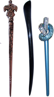 

PARROTOO Combo of Multi Color Juda Sticks Bun Stick(Multicolor)