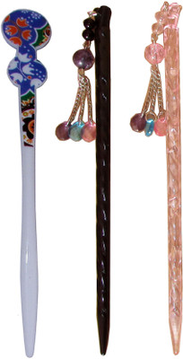 

SHOOK Combo of Multi Color Juda Sticks Bun Stick(Multicolor)