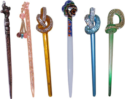 

GAGRAT Combo of Multi Color Juda Sticks Bun Stick(Multicolor)