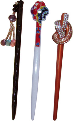 

GUROORO Combo of Multi Color Juda Sticks Bun Stick(Multicolor)