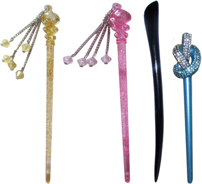 

GITTI Combo of Multi Color Juda Sticks Bun Stick(Multicolor)