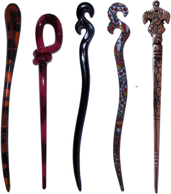 

ROOD Combo of Multi Color Juda Sticks Bun Stick(Multicolor)