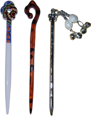 

GURUKUL Combo of Multi Color Juda Sticks Bun Stick(Multicolor)