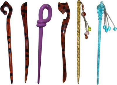 

MAUSI Combo of Multi Color Juda Sticks Bun Stick(Multicolor)